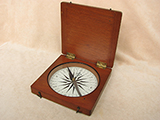 Francis Barker & Son early Edwardian mahogany desk top compass